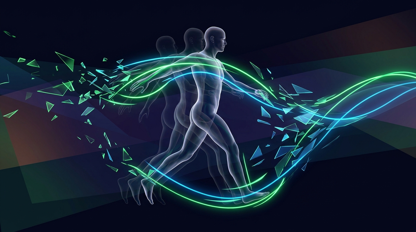 Abstract neon art symbolizing adult learner growth through Irvine tennis programs